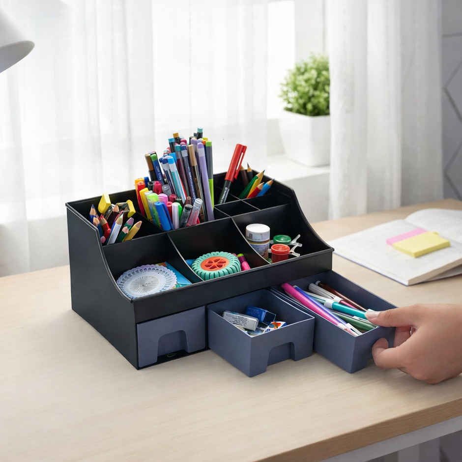 Fablue Multipurpose Desk Organizer - Black