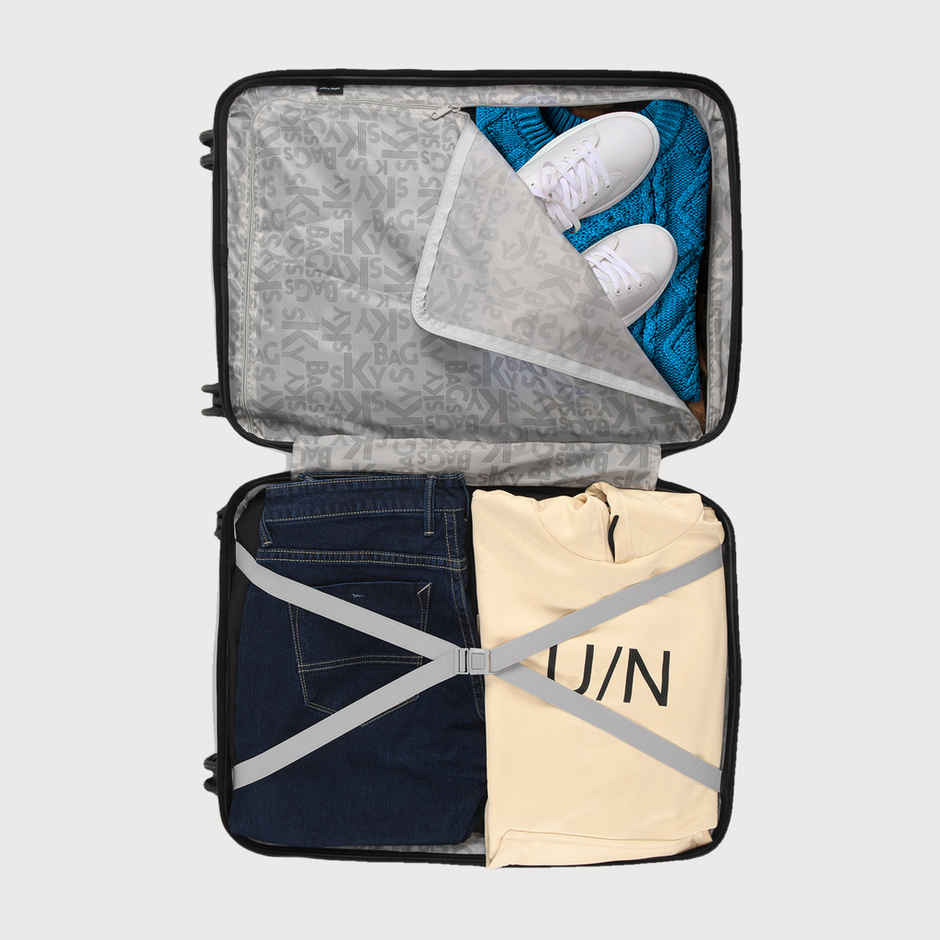 Skybags Unisex Solid PP 197 L Trolley Bag | Blue - L