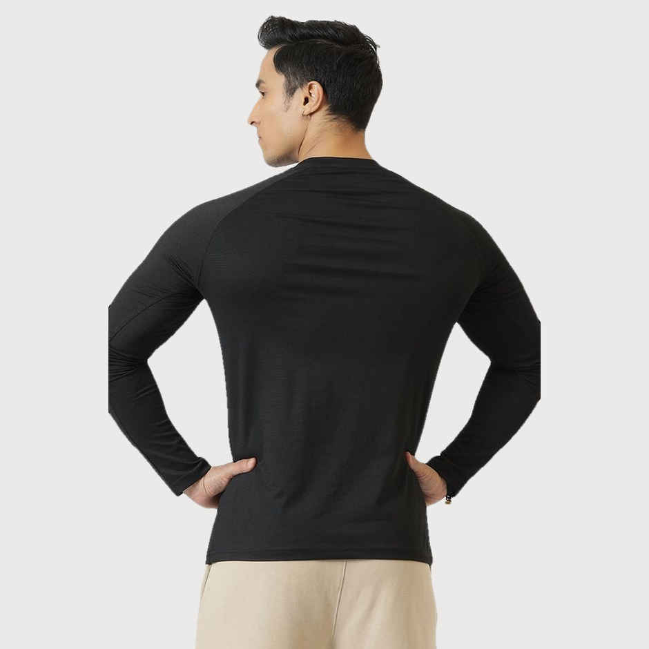 Fuaark Men's Chase Full Sleeve GYM T-shirt | Black - L