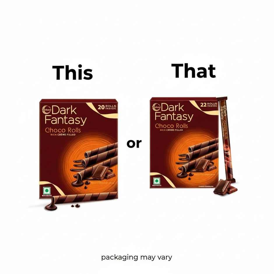 Sunfeast Dark Fantasy Choco Rolls | Crunchy Wafer Rolls Combo