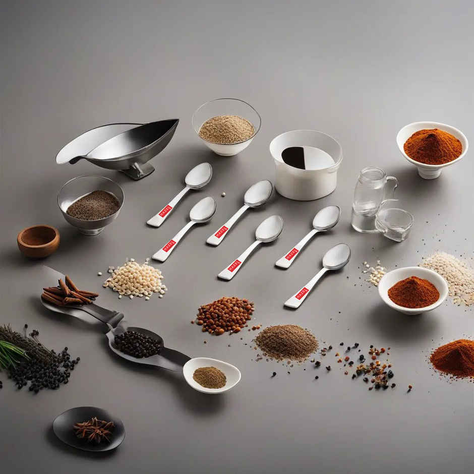 Hazel Stainless Steel Masala Spoons, Mini Spices Spoons For Dabba, Set Of 6