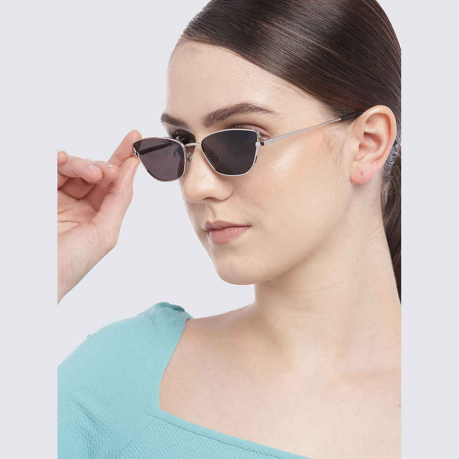 Voyage Unisex Metal Sunglasses | Black and Silver - M