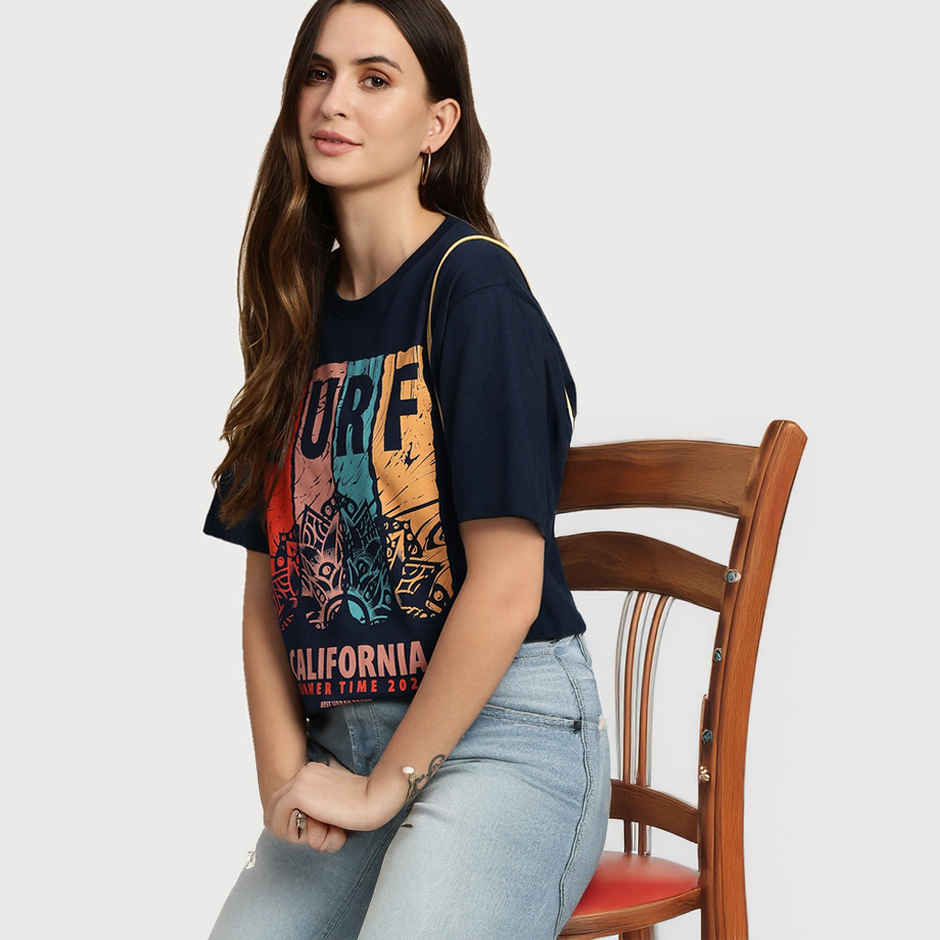 Dillinger Women's T-shirt | LNDMK251NVY | Navy Blue - L