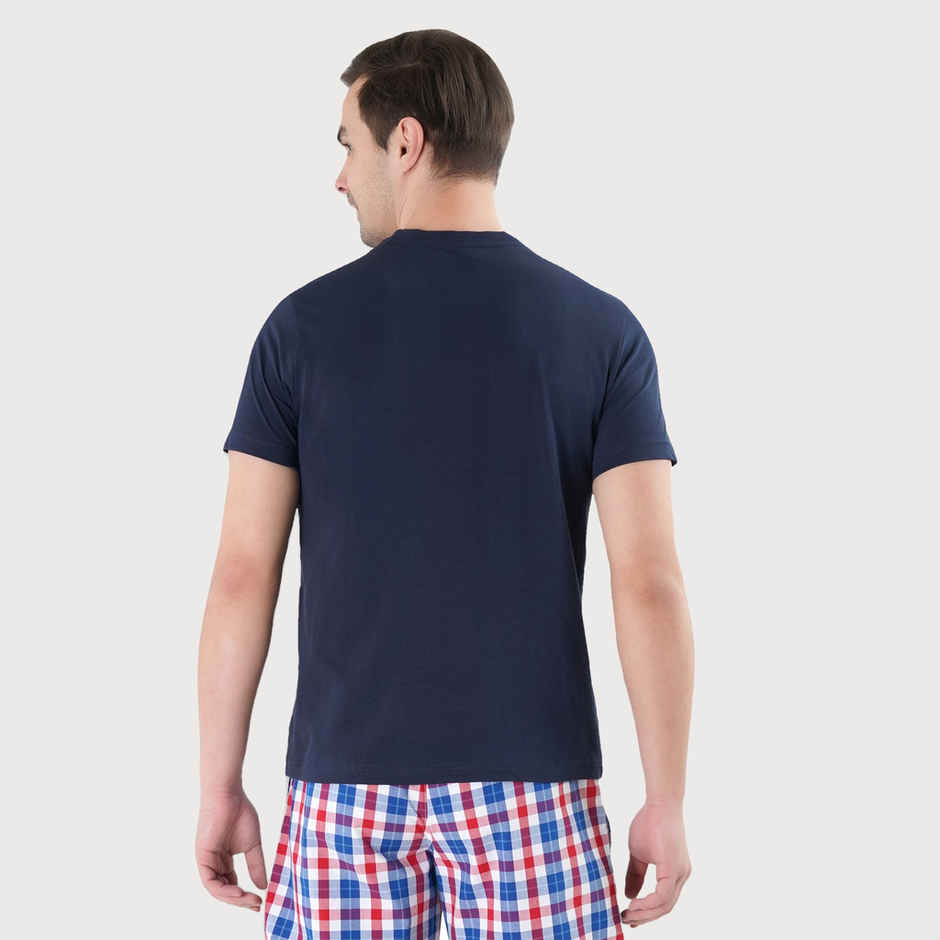 U.S. Polo Assn. Men's Crew Neck Embroidered Logo Lounge T-Shirt | Navy - M