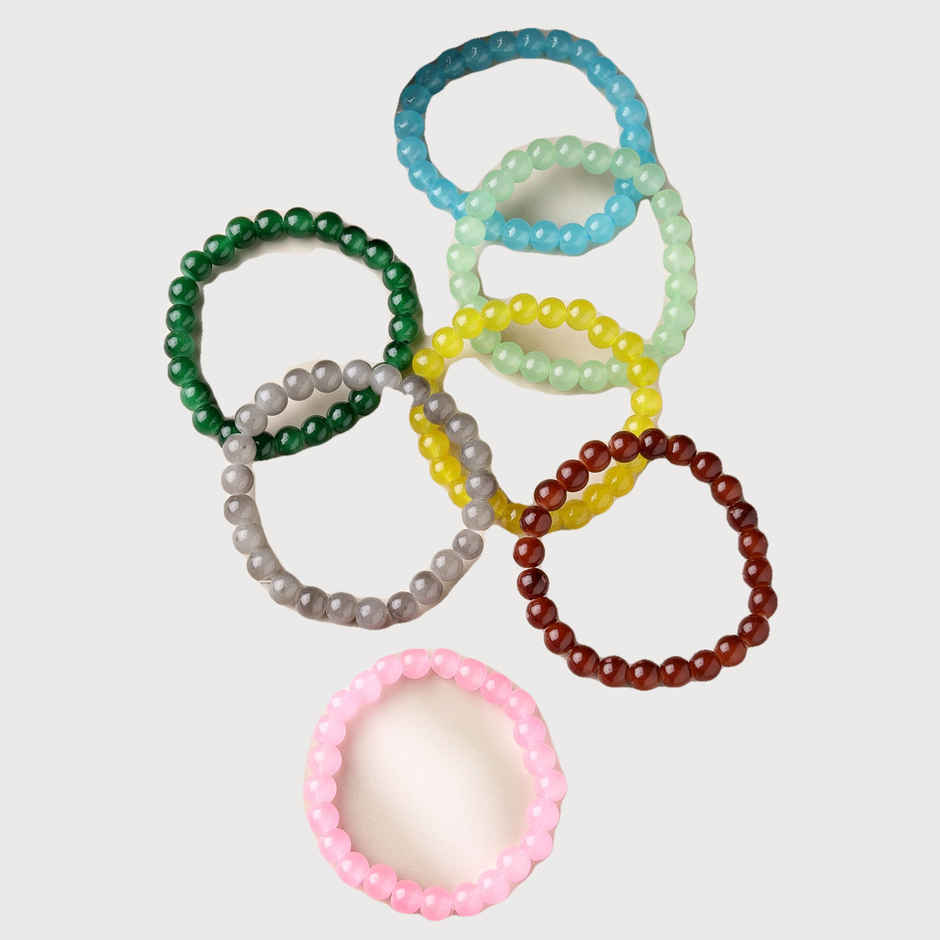 NVR Unisex Set of 7 Artificial Beads Bracelet | NVR2293
