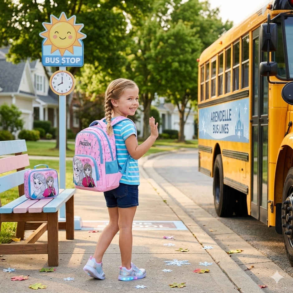 Striders Disney Frozen Elsa School Bag Pink 14 Inch Girls Backpack for Daily School