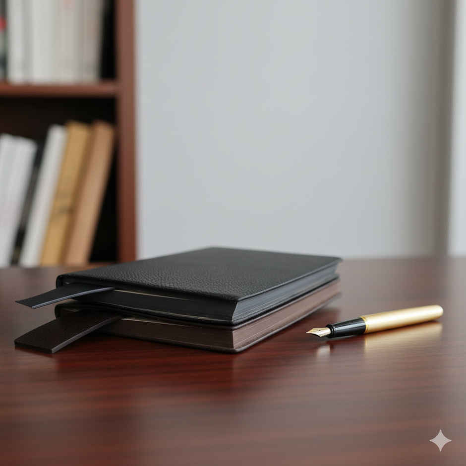 Abk A5 Flexi Journal with Leather Bookmark | Brown | 192 Pages