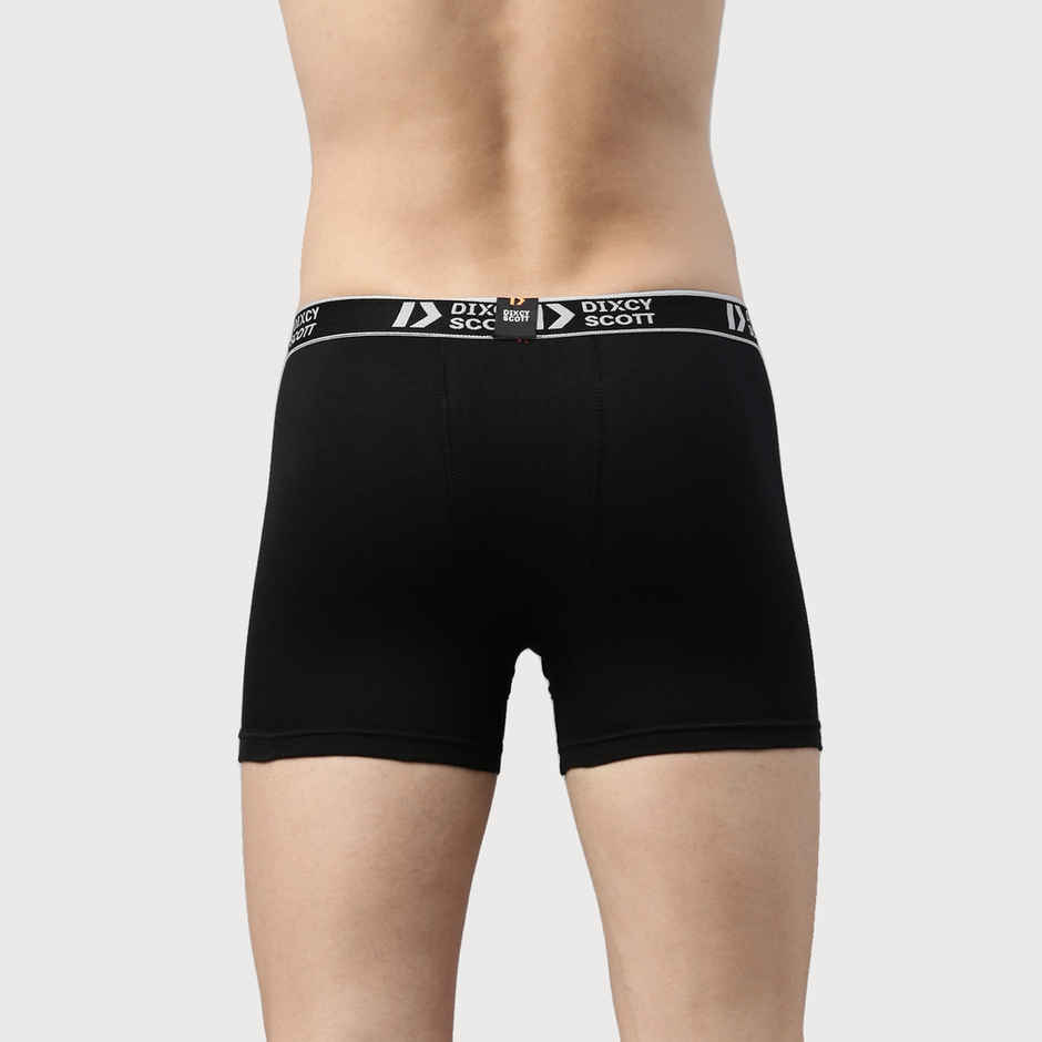 Dixcy Scott Men's 100% Combed Cotton Outer Elastic Waitband Long Trunk | Multicolour - XL