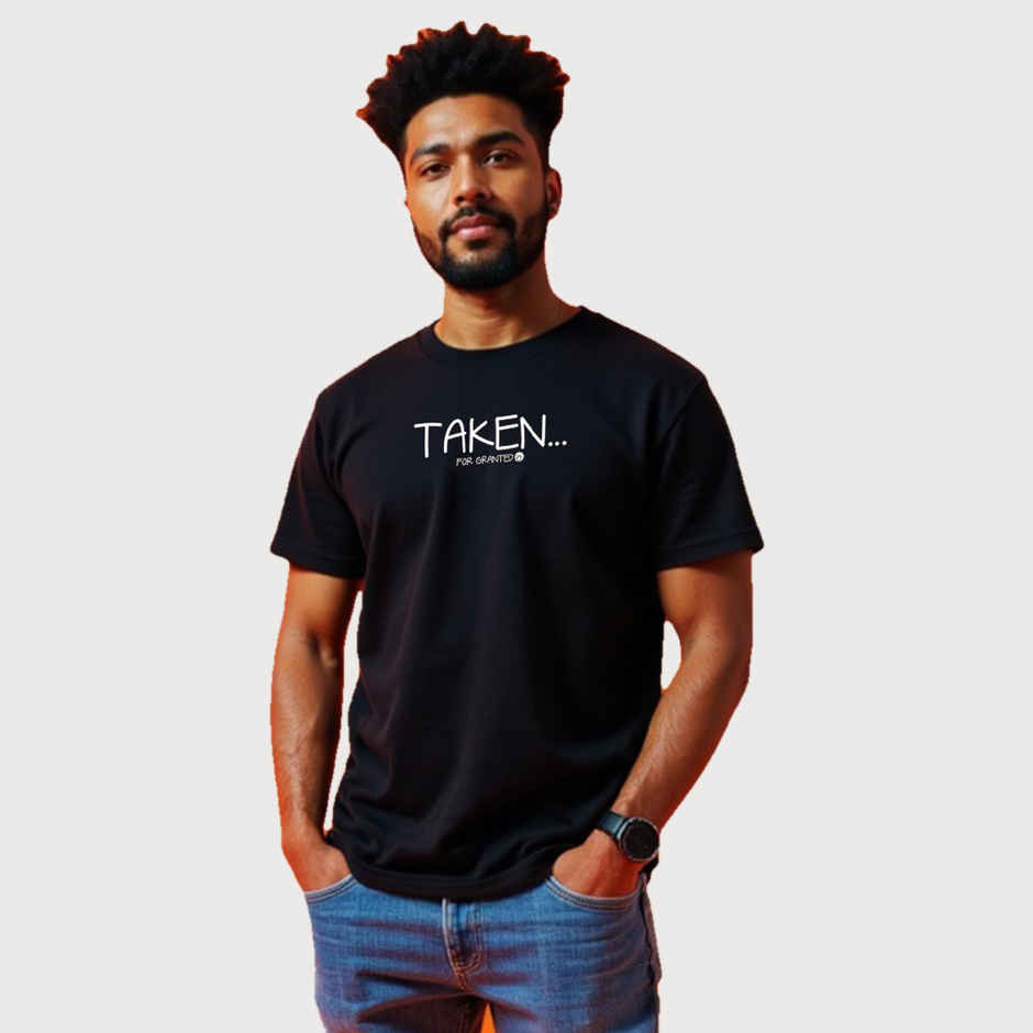 Mad Over Print Men's Taken For Granted T-shirt | Black - M