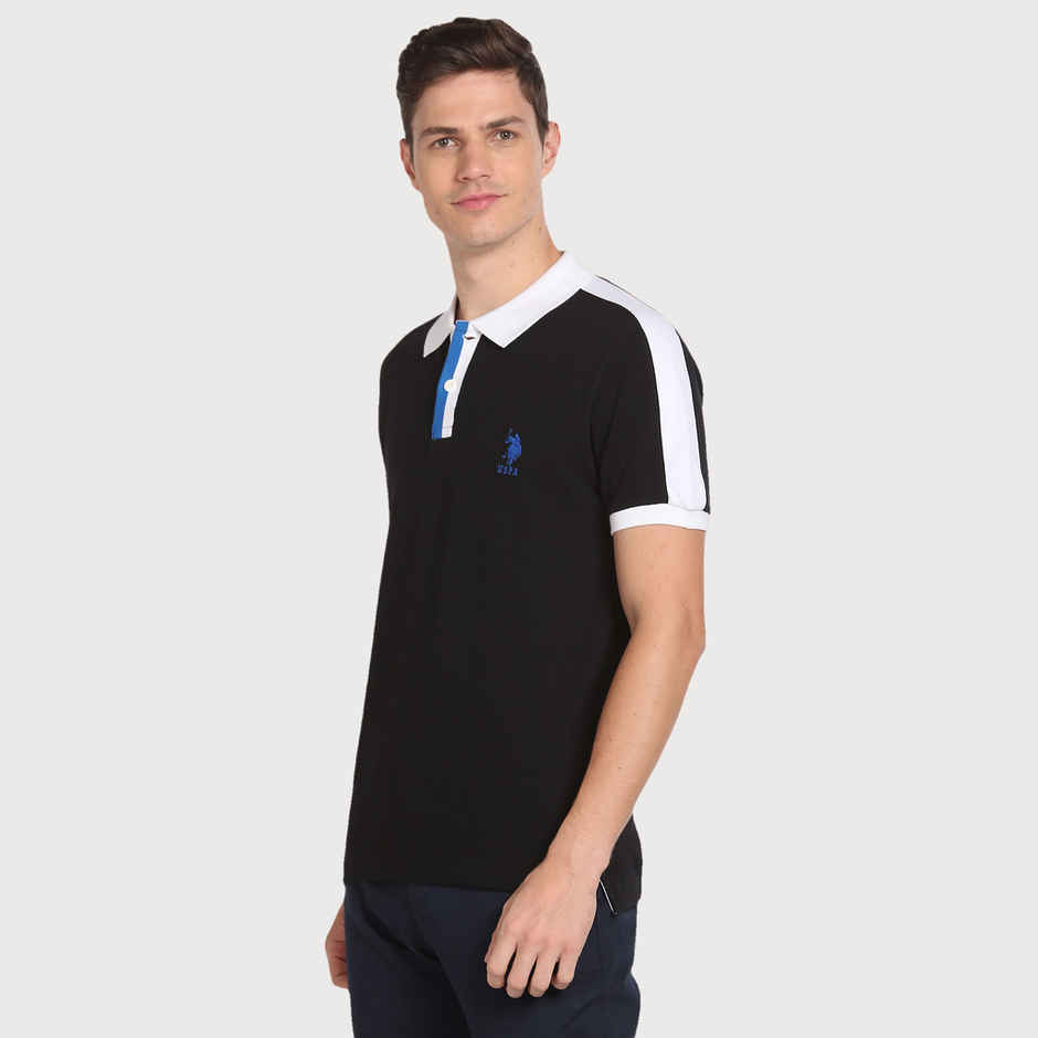 U.S. Polo Assn. Men's Solid Polo Shirt | Black - M