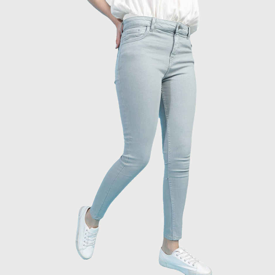 Freehand Women's Casual Skinny Fit Jeans | Green - 32