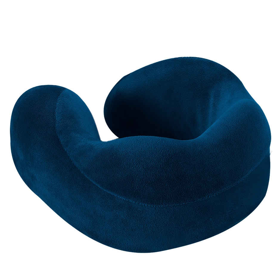 Billebon Unisex Fiber Neck Pillow | Navy Blue