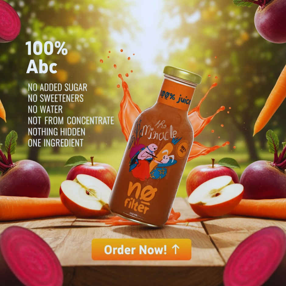 No filter Real Apple-Beetroot-Carrot Juice