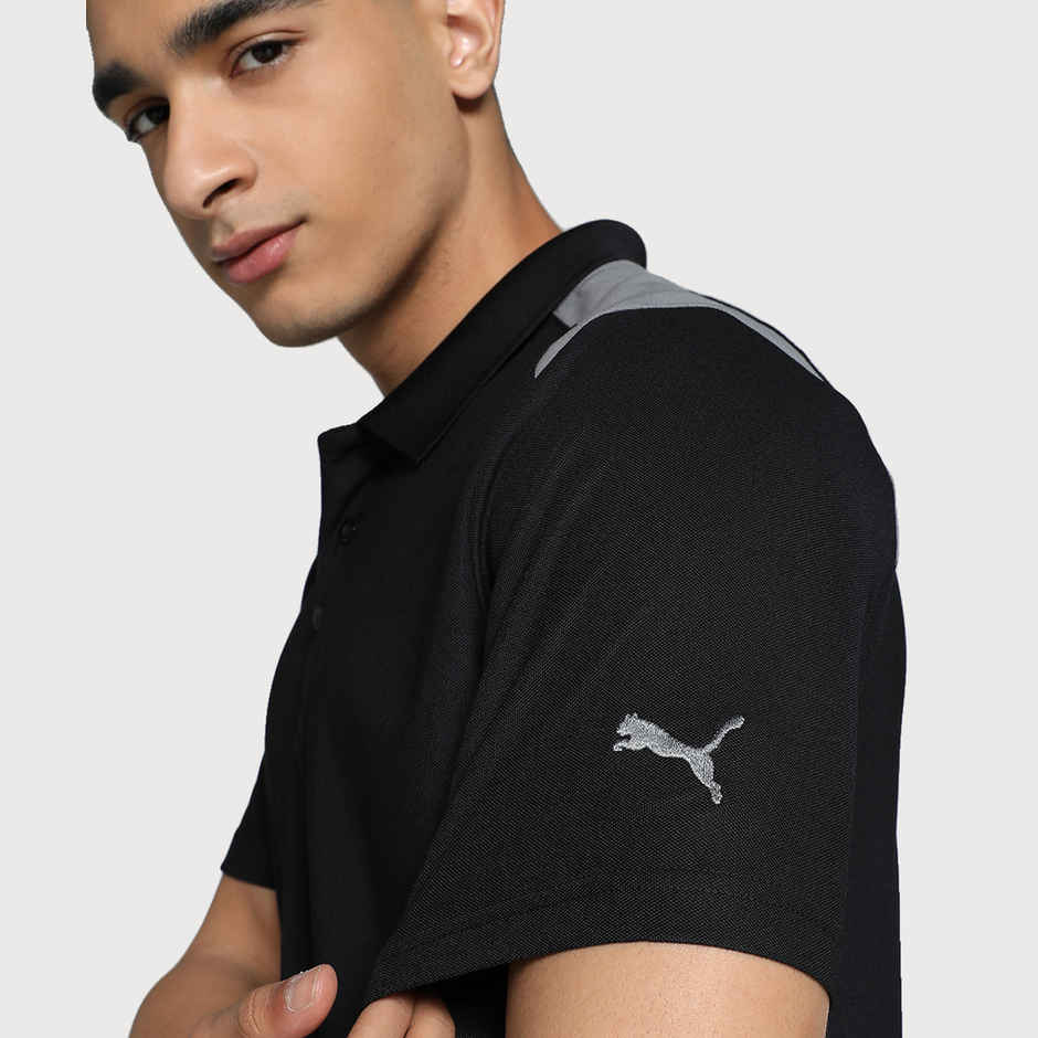 Puma Men's Train Colorblock Polo | Black - M