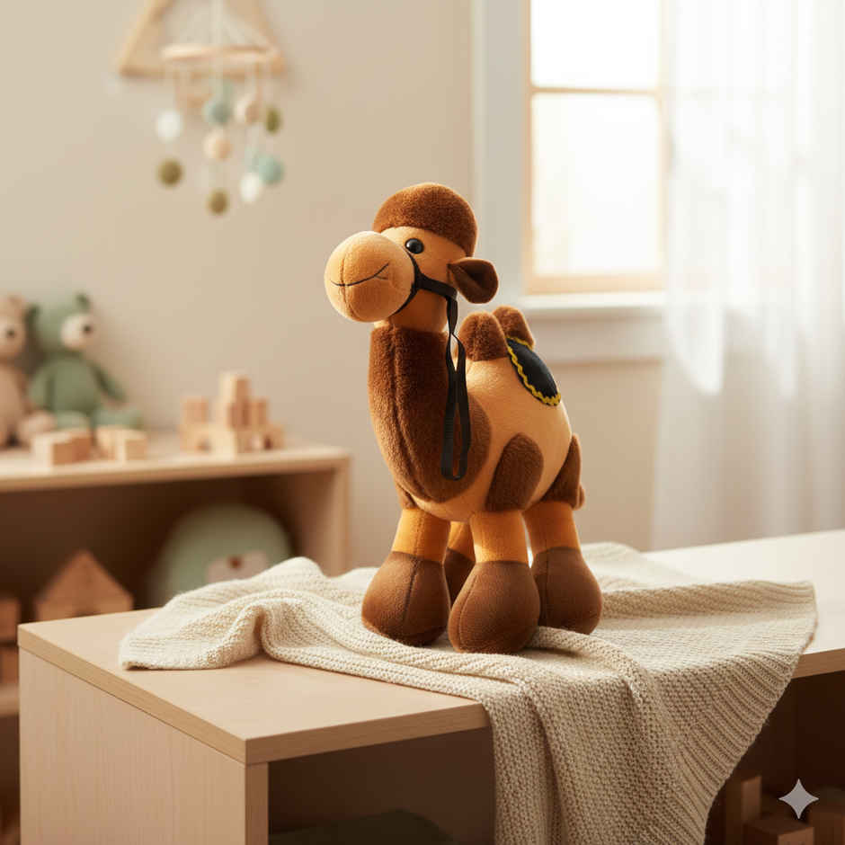 Storio Camel Stuffed Plush Animal | Brown - 25 cm