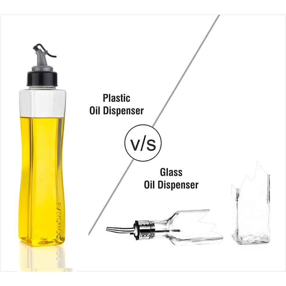 2Mech Plastic Concave Cooking Oil Dispenser | 800 ml | Set of 2