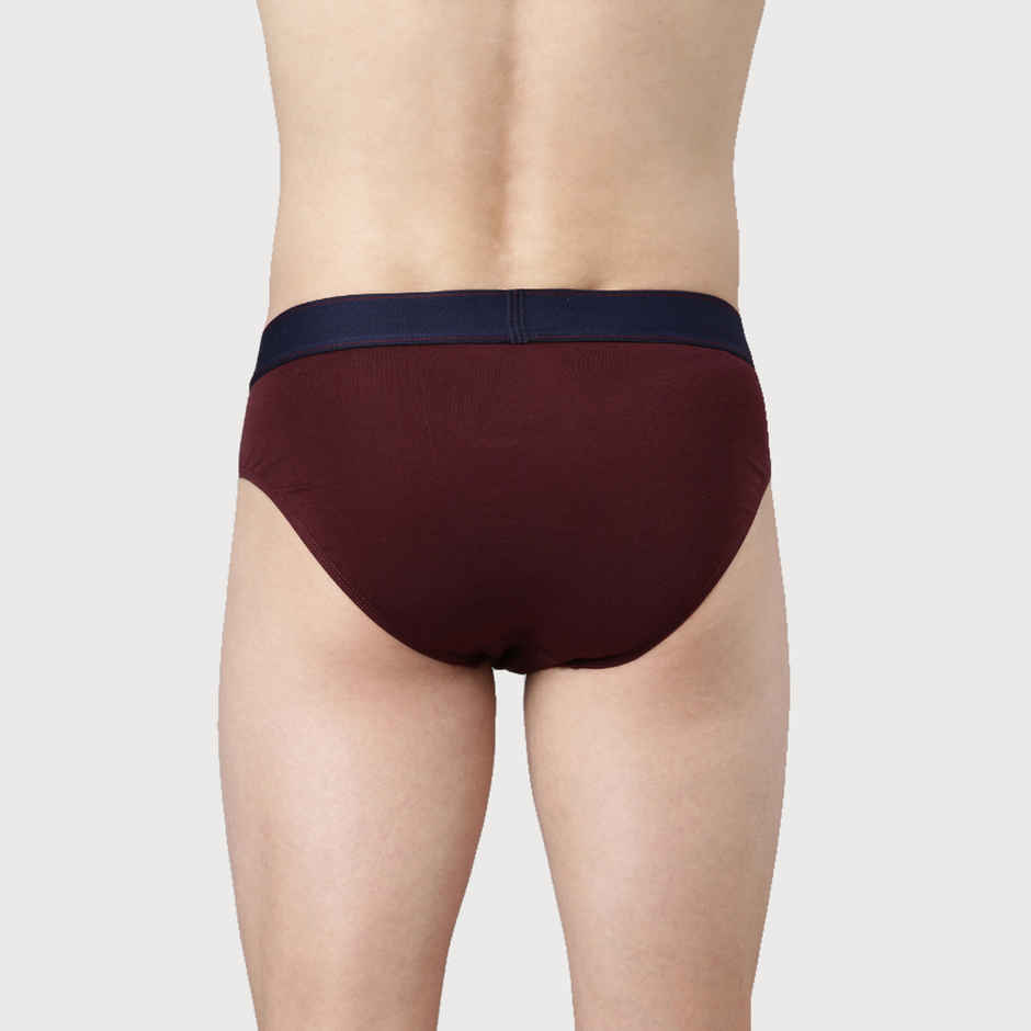 Force Nxt Men's Super Combed Cotton Four Way Stretch Solid Brief | Assorted - M