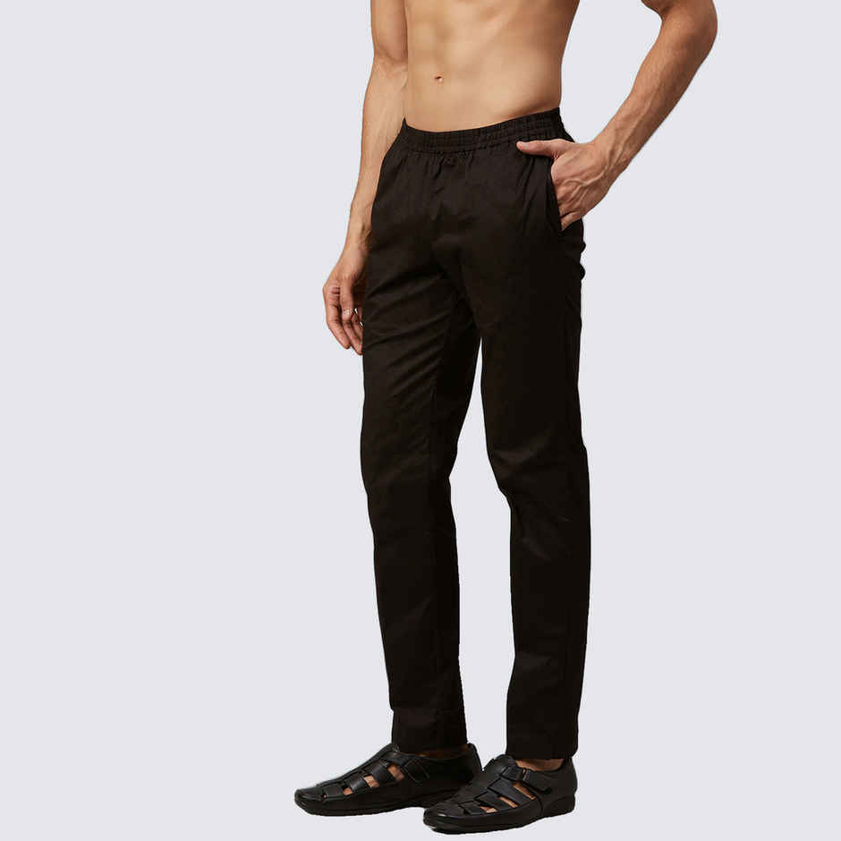 See Designs Men's Solid Pyjamas | Black - S