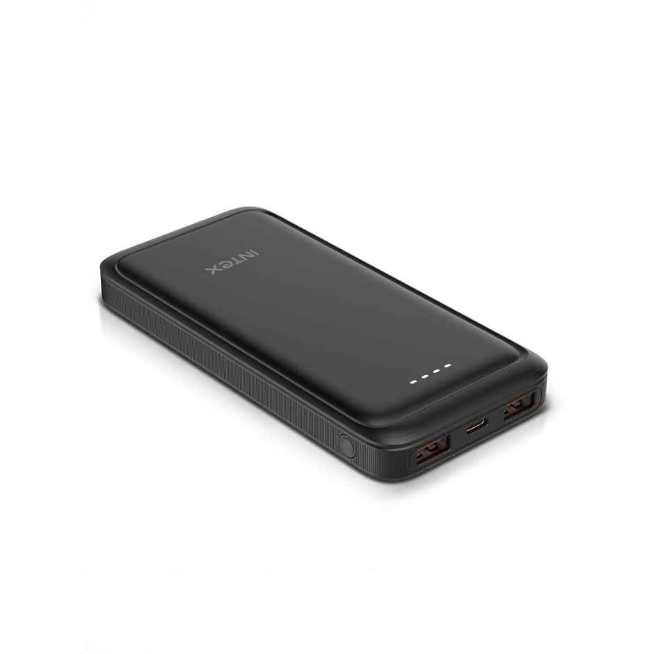 Intex 10000 mAh 22 W Wired Power Bank(Lithium Polymer, Fast Charging for Mobile) - Smokey Black