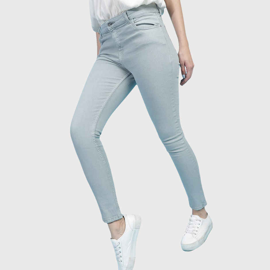 Freehand Women's Casual Skinny Fit Jeans | Green - 32