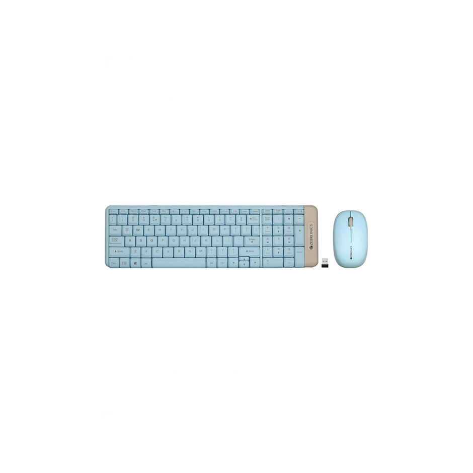 Zebronics Companion 104 2.4Ghz Wireless Keyboard & Mouse Combo, 100 Keys (Blue)