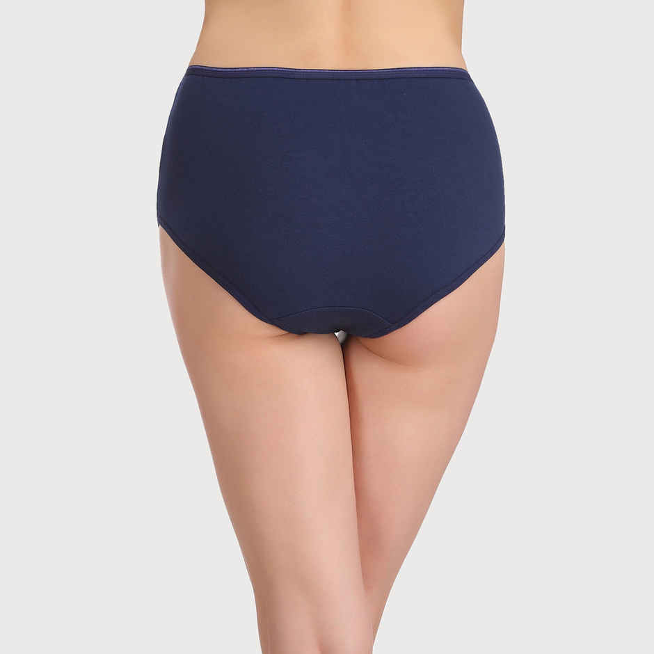 Clovia Cotton Maternity High Waist Hipster Panty (Navy Blue - L)