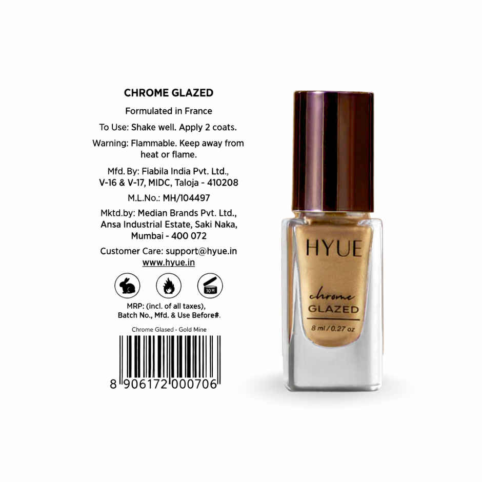 HYUE Chrome Glazed Nail Paint | Gold Mine - 128