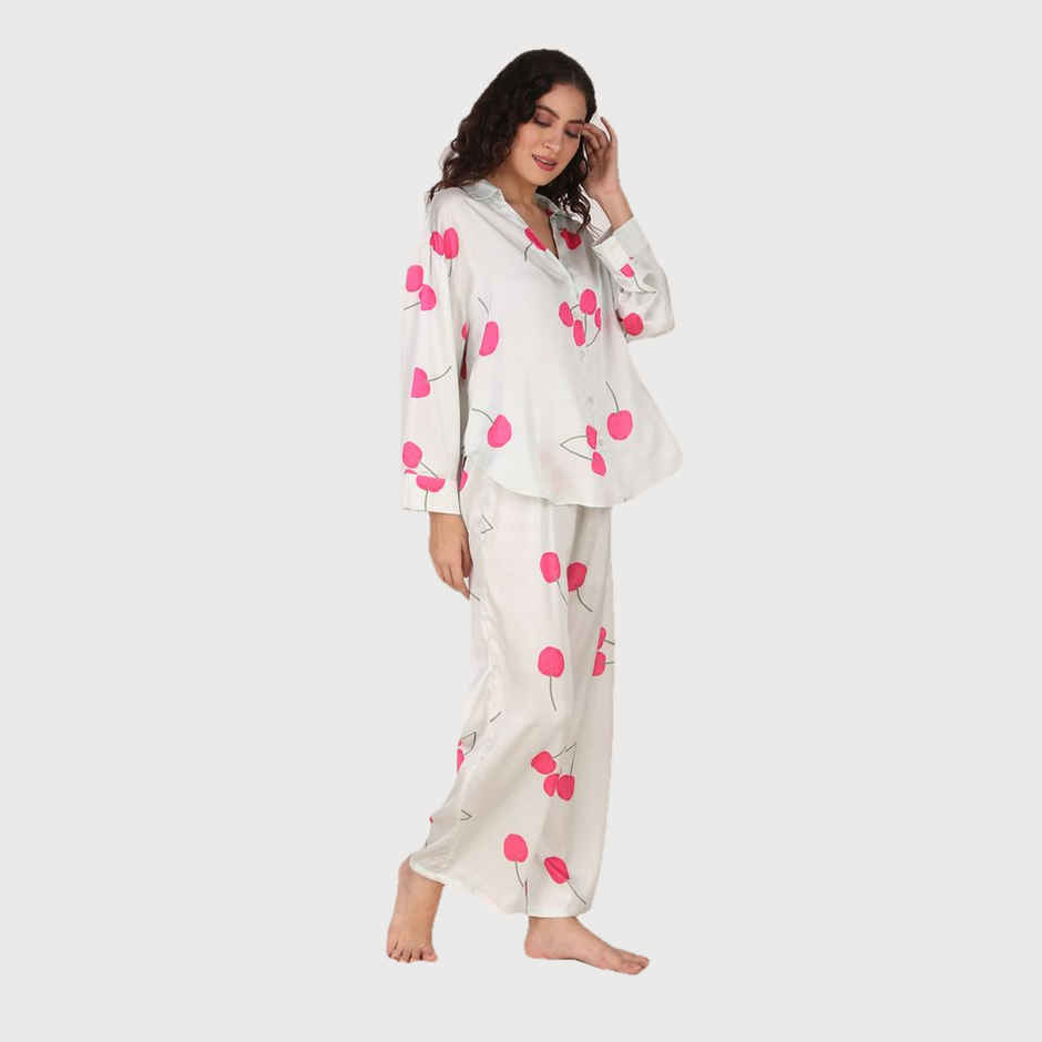 Masha Women's Cherry Pink Oversized Pajamas | Set | L