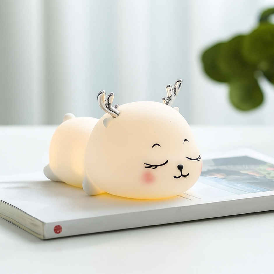 Kidara Lovely Fawn Deer Silicone Rechargeable 5 W Night Lamp