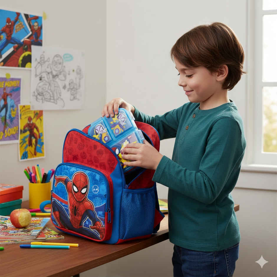 Striders Multi Compartment Rectangular Sandwich Box Spidey And Friends | XL