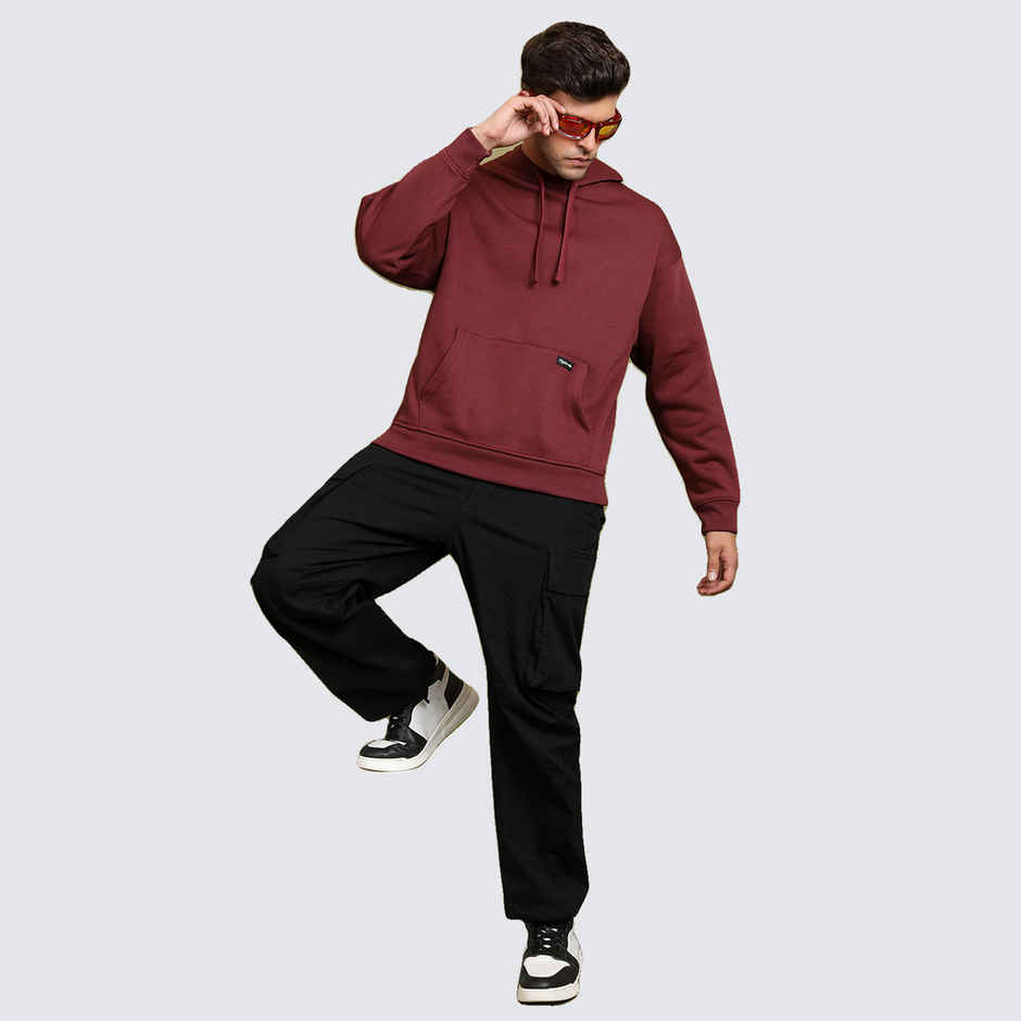 HIGHLANDER Men's Hooded Long Sleeves Sweatshirt | Magenta - M