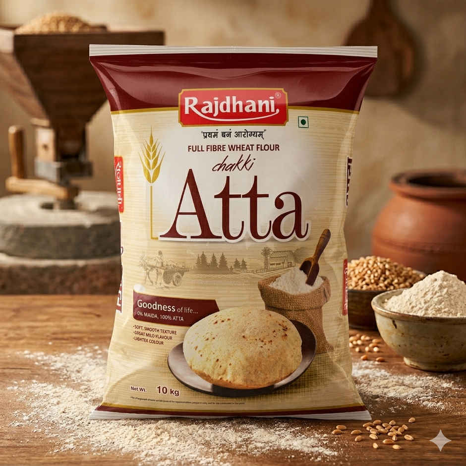 Rajdhani Chakki Fresh Atta | 100% Atta, 0% Maida