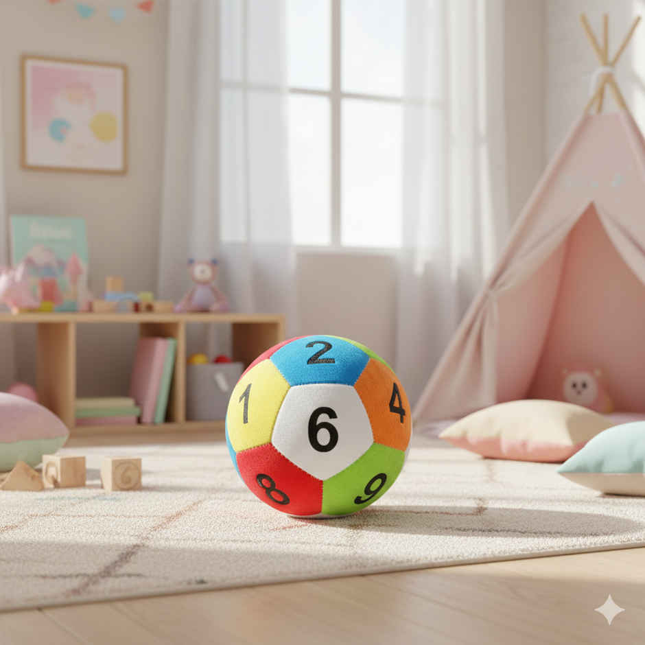 Storio Ball Numeric Plush Soft Toy for Boys/Girls | 25 cm