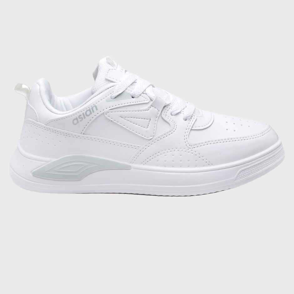 Asian Men s Moscow-01 Full White Sneakers | UK-6