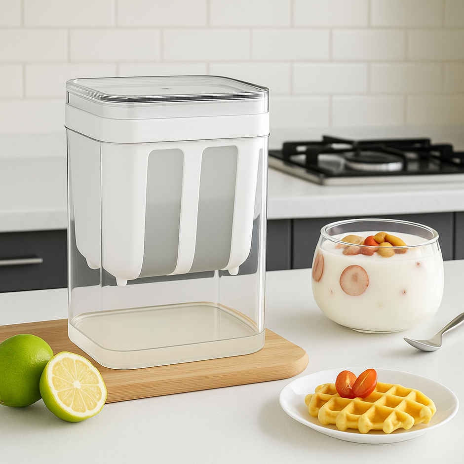 Daluci Greek Yogurt & Hung Curd Maker - 1.2 L | Mesh Strainer Box with Lid