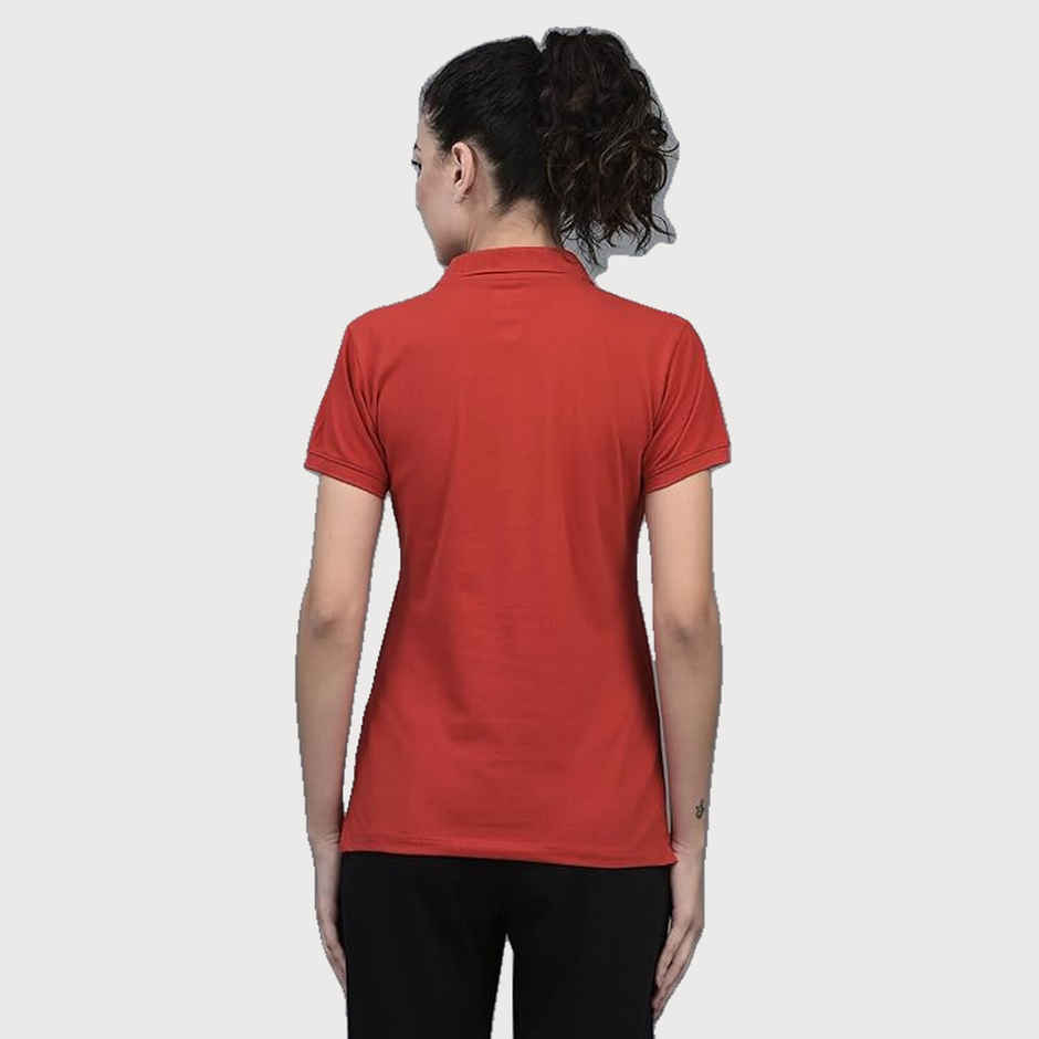 Dollar Women Polo T-shirt - Red | Premium Cotton | L