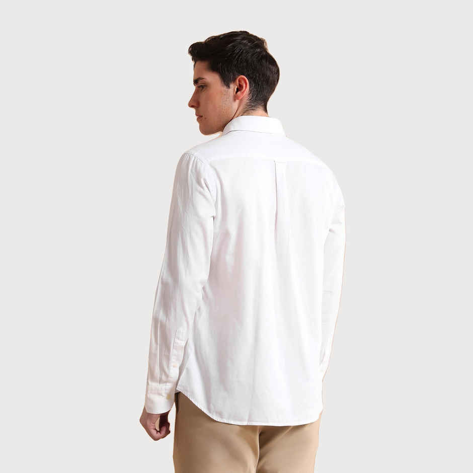 U.S. Polo Assn. Men's Cotton Dobby Shirt | White - 43