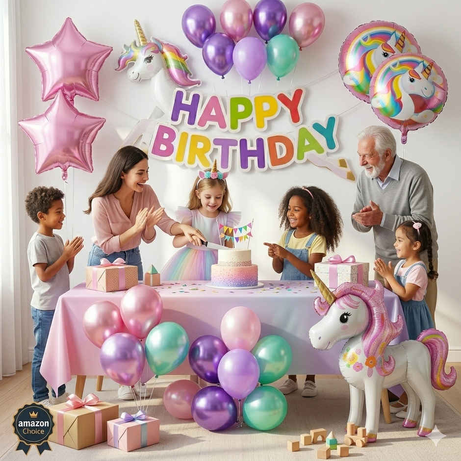 Unicorn Birthday Decoration Kit for Girls Theme Birthday Party | BeyondLuv