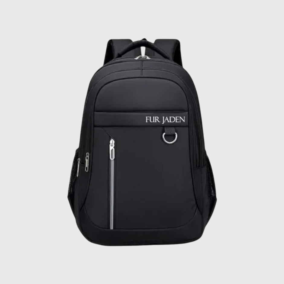 Fur Jaden Unisex Solid PU 35 L Top Handle Laptop Backpack | Black - 15.6 Inches