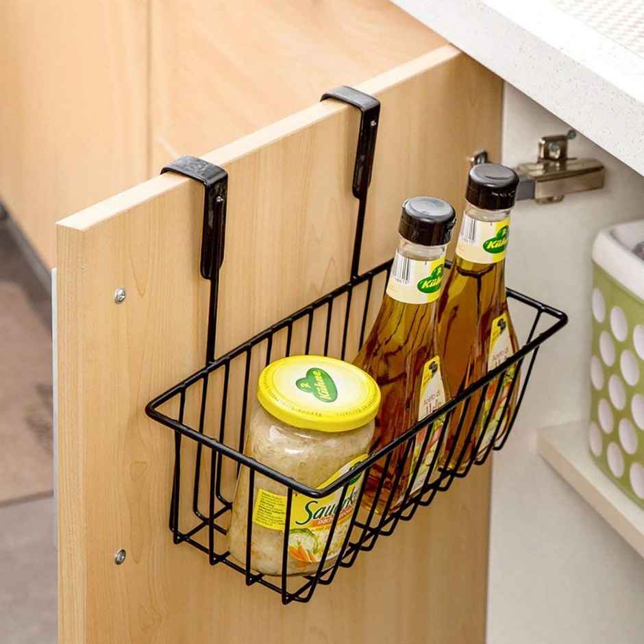 Go Hooked Hanging Storage Basket | Over Door Cabinet Storage Basket