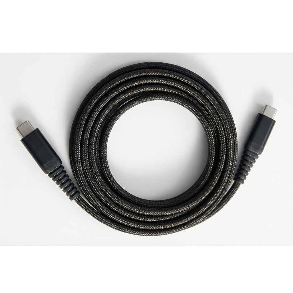 Ailkin Type C to Type C Cable | Fast Charging | 1.5 M Braided | For Smartphones & Tablets | Black