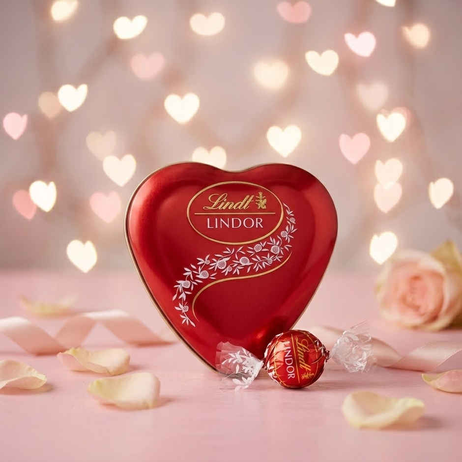 Lindt Lindoor Heart Tin Chocolate Gift Box