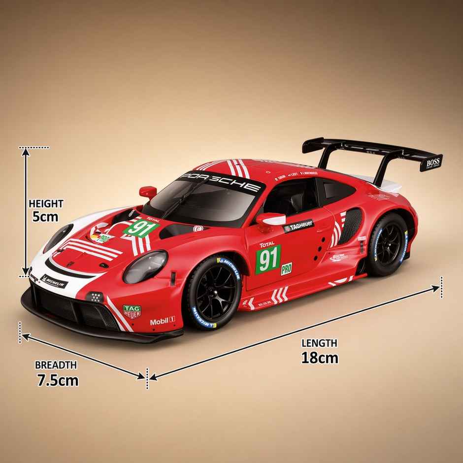 Bburago Licensed 1:24 Model Porsche 911 Rsr Lemans