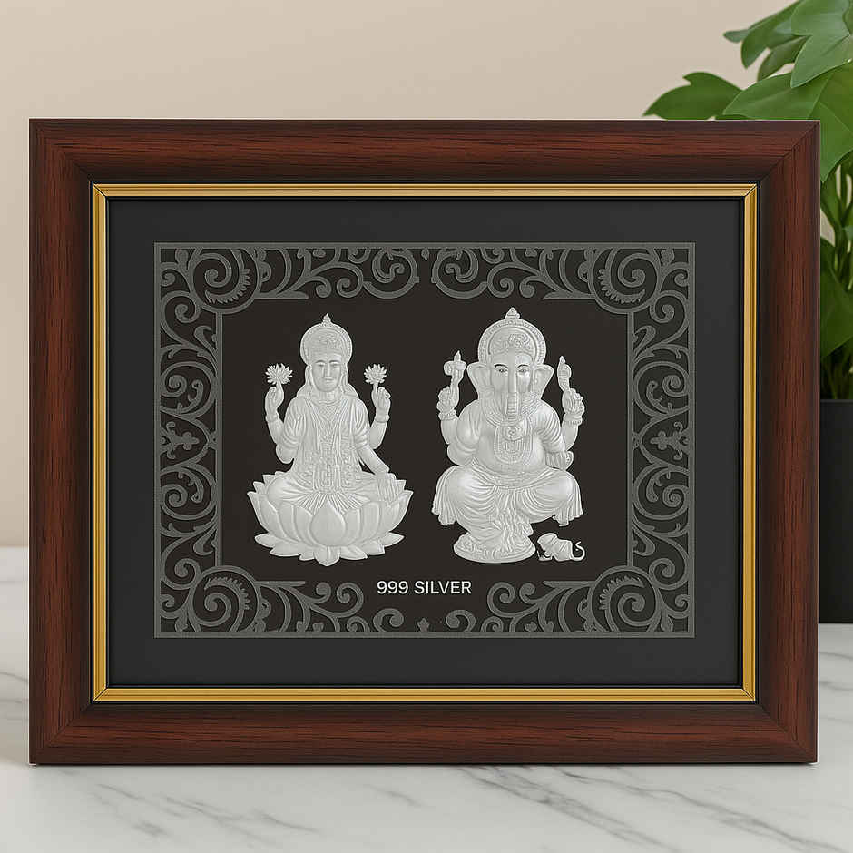 House of Wemy Premium Laxmi Ganesha Frame for Diwali and Gifting
