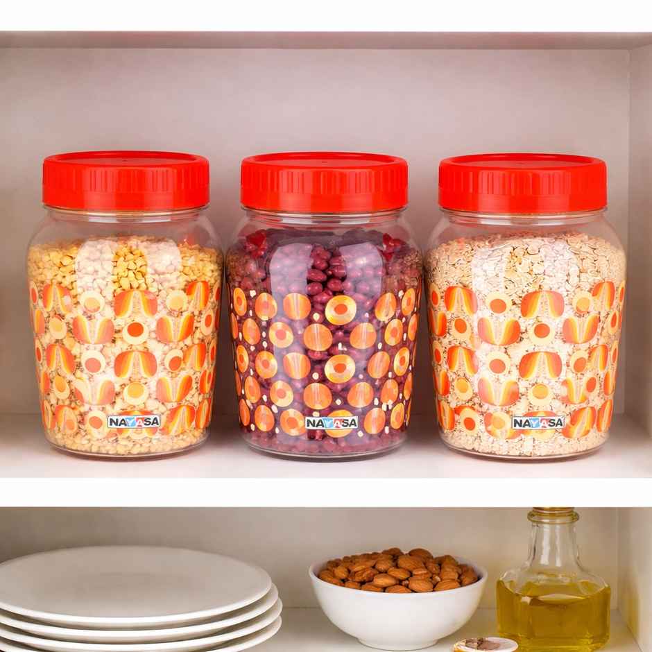 Nayasa Jenny Deluxe BPA Free Food Grade Airtight Kitchen Storage Containers | Orange - 600 ml