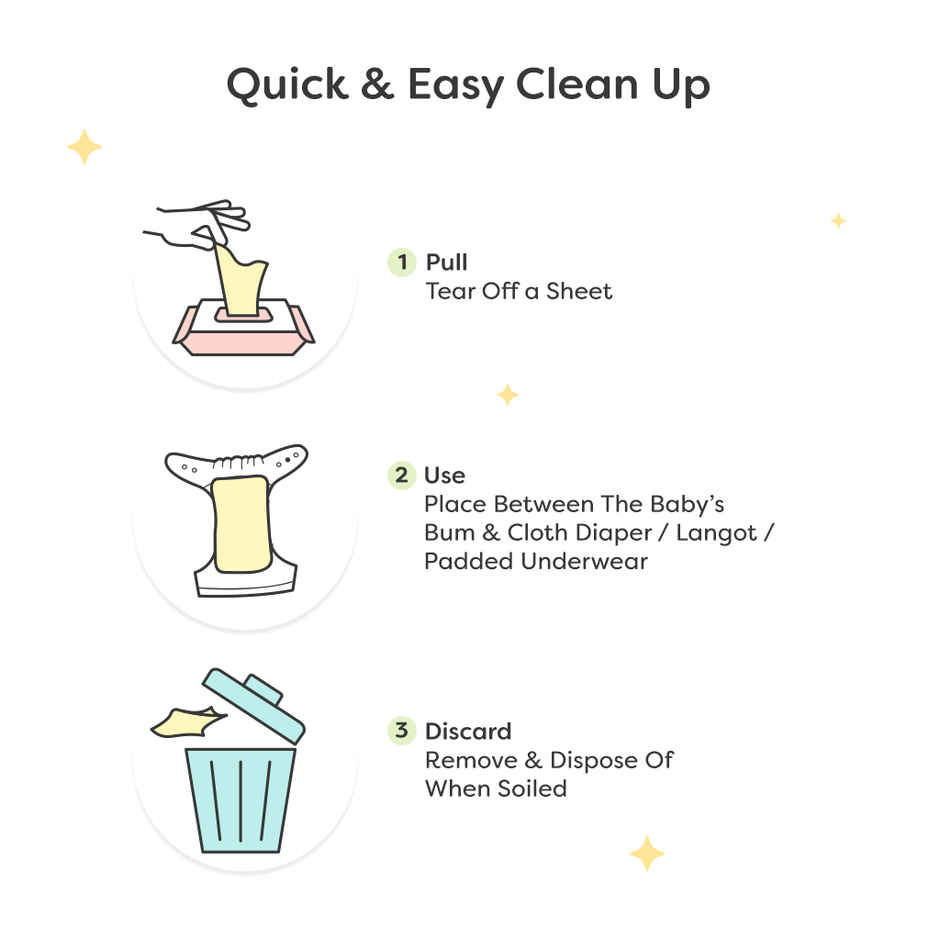 SuperBottoms Disposable Easy Clean Top Sheets | Hypoallergenic Diaper Liners