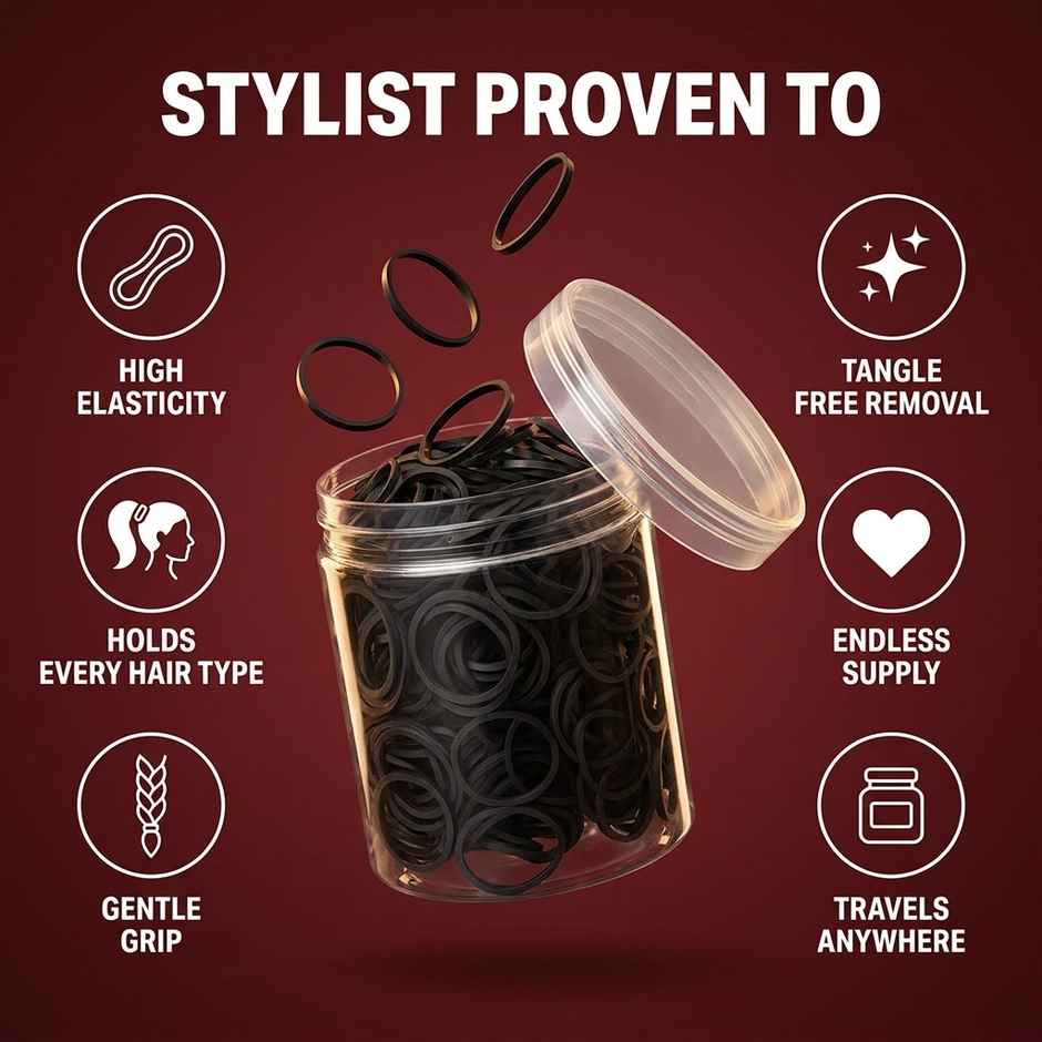 Multibrite Small Elastic Hair Ties | Black