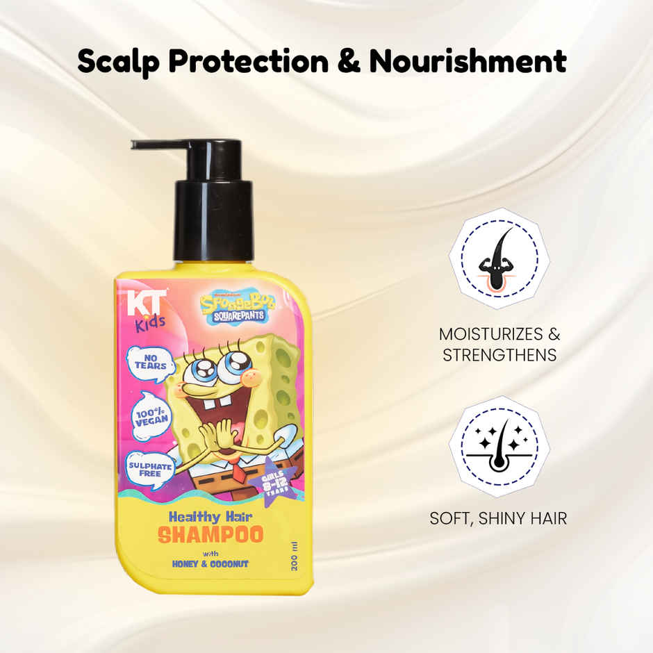 Healthy Hair Shampoo Honey  and Coconut For Girls 8 to 12 years