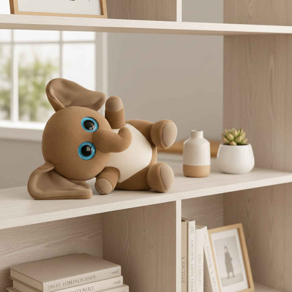 DearJoy Playful Elephant Soft Toy Brown 25 cm