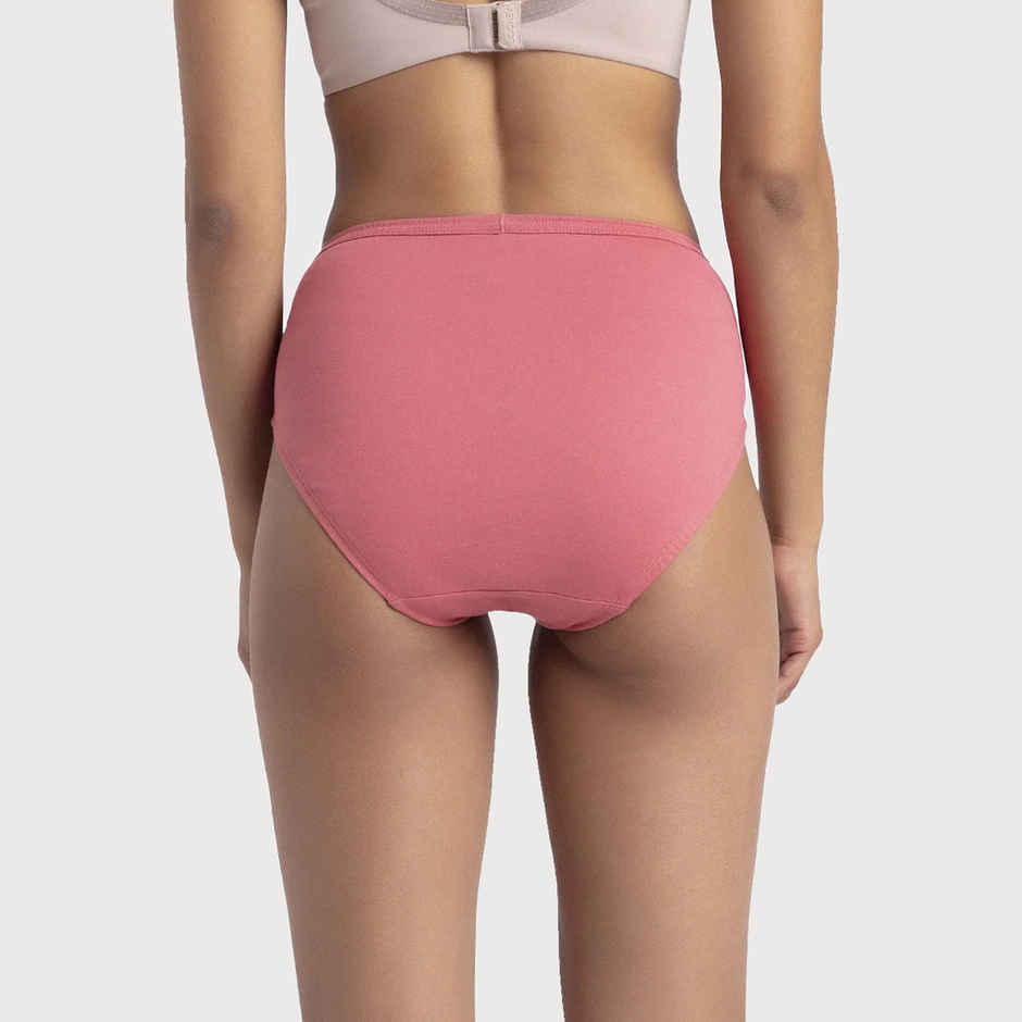 Jockey 1406 Women's Super Combed Cotton Underwear Mid Waist Hipster Panty|PO3 | Multicolor Dark assorted-S